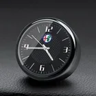 1 шт., автомобильный брелок с логотипом, приборной панели декоративные часы для устанавливаемое на вентиляционное отверстие в салоне автомобиля, кварцевые наручные часы для женщин, Alfa Romeo 159 Mito Stelvio автомобиль Brera Spider Джулия Giulietta