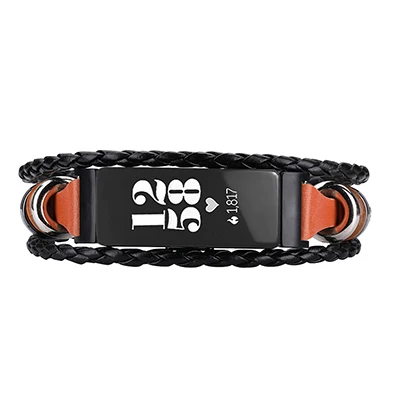 Brown Браслет для Fitbit Inspire Смарт Браслет замена металлический кожаный ремешок DIY ремешки в стиле ретро спортивный трекер умные аксессуары - Цвет: Brown