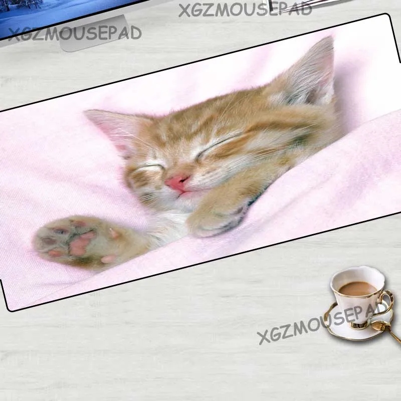 XGZ большой коврик для мыши с изображением животных черный ноутбука замком милый
