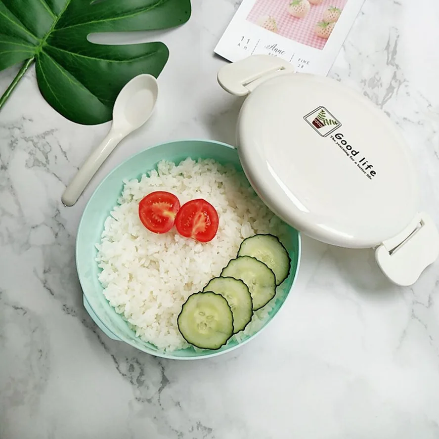 Бенто бокс двойной детский Ланч Студенческая с крышкой контейнер подогревом для