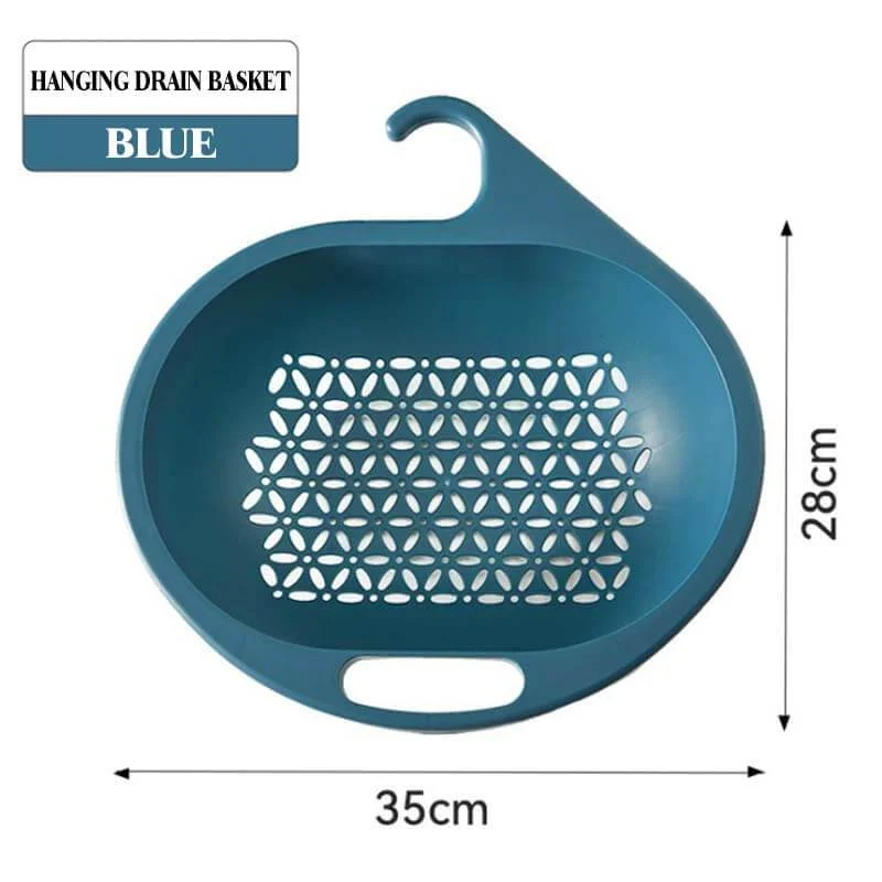 Кухонная силиконовая двойная сливная корзина для мытья и хранения ситечки чаши