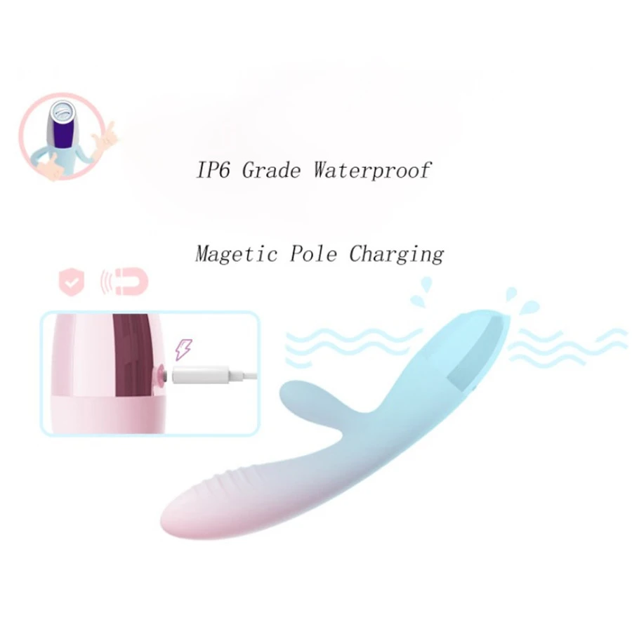 Умный силиконовый вибратор с подогревом для кролика и точки G Массажер двойным