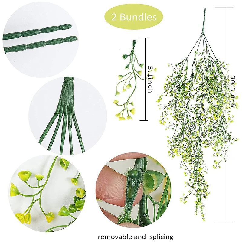 Подвесные Растения искусственный подвесной плющ пластиковая зелень для стены