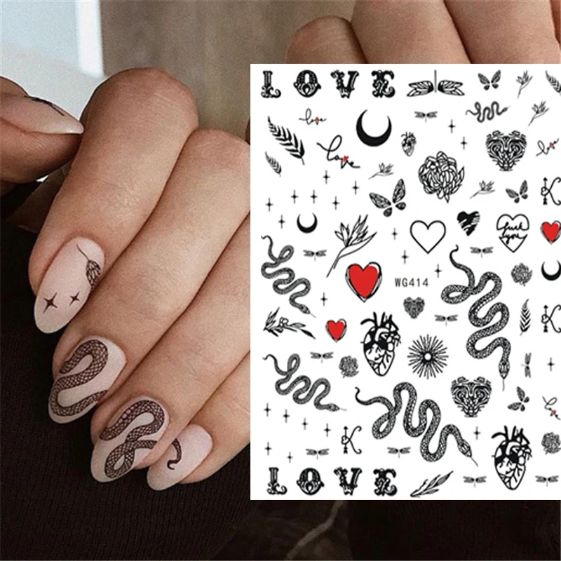 Виниловые наклейки на стену с рисунком под змеиную кожу дракон украшением в