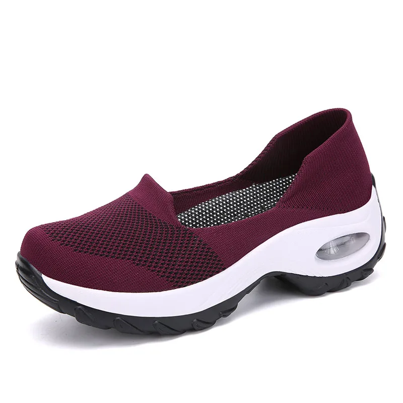 

Кроссовки женские без шнуровки, спортивная обувь, дышащие сетчатые, повседневные лоферы, криперы, Мокасины, лето