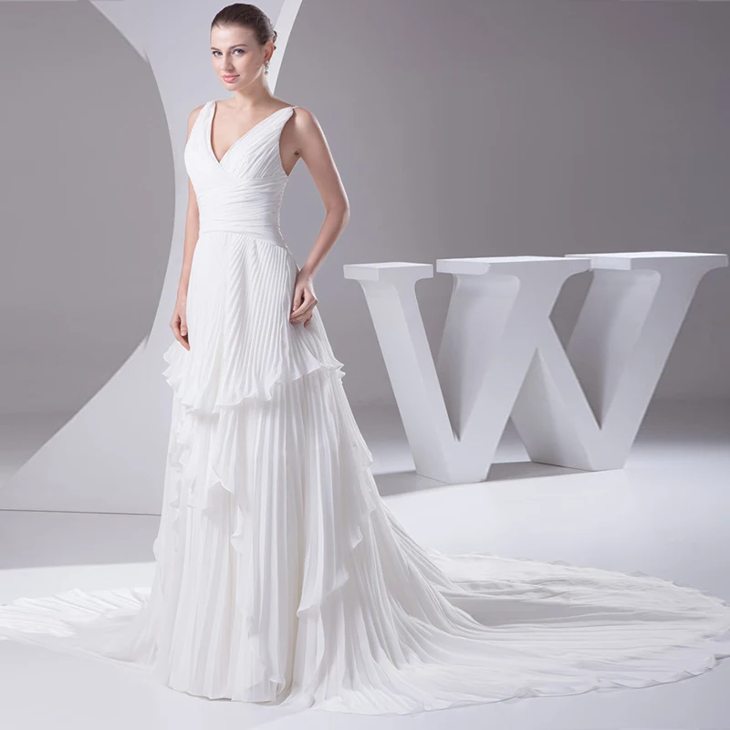 Элегантные женские длинные свадебные платья 2020 шифоновые облегающие вечерние с v