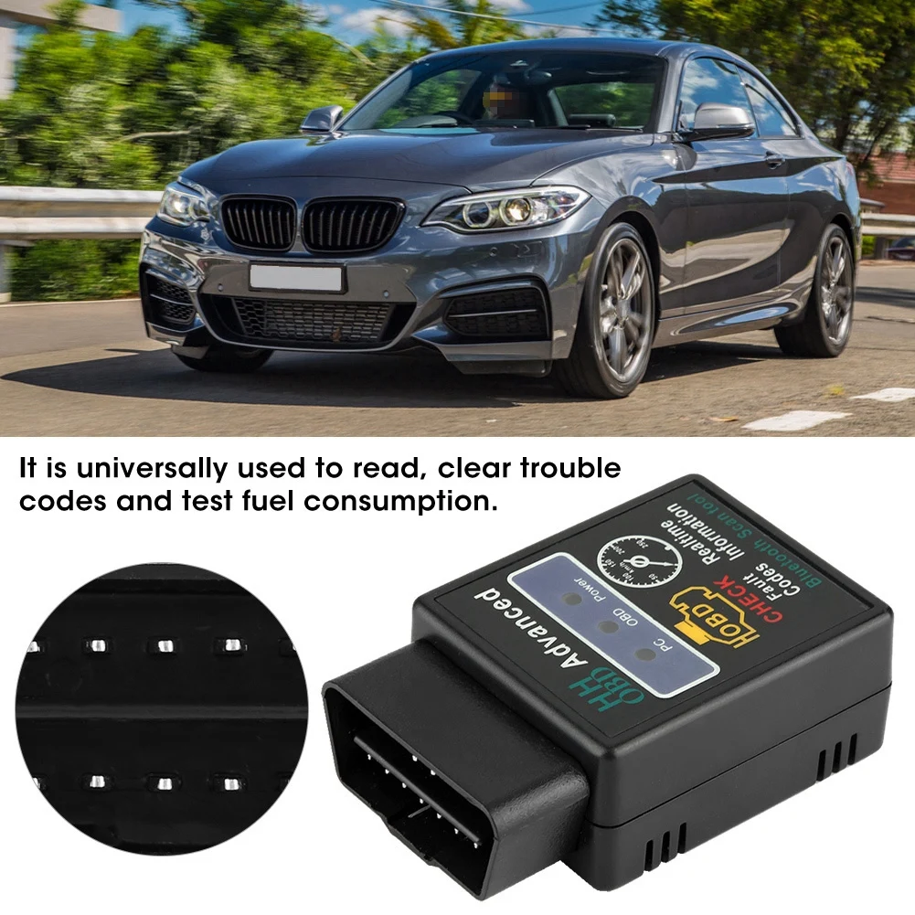 Автомобильный Профессиональный диагностический ODBII Черный ABS автомобильный