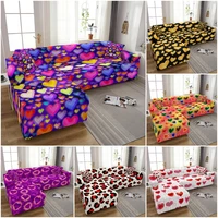 colorful love heart printed corner sofa covers for living room elastic couch cover l shape sectional sofa cover 1234 seater