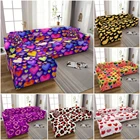 Разноцветное сердце любовь Чехлы для угловых диванов с принтом для гостиной, эластичный чехол для дивана L-образной формы, секционный чехол для дивана на 1234 места