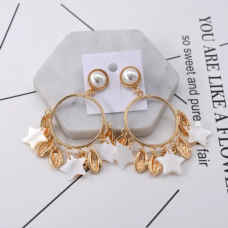 Серьги-подвески женские в стиле барокко с пентаграммой 2018 | Украшения и