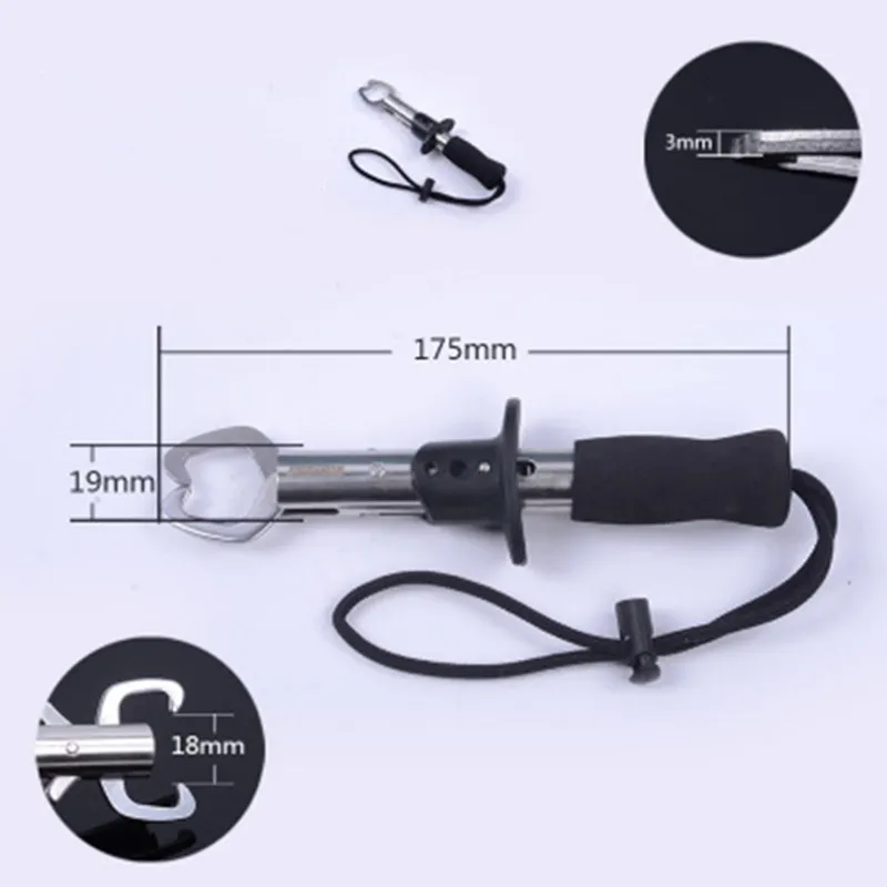 straight handle Захват для рыбы, зажим для губ, зажим для фиксации, зажим, захват для рыбы, плоскогубцы, захватная коробка для рыболовной снасти и аксессуаров, инструмент - Цвет: straight handle