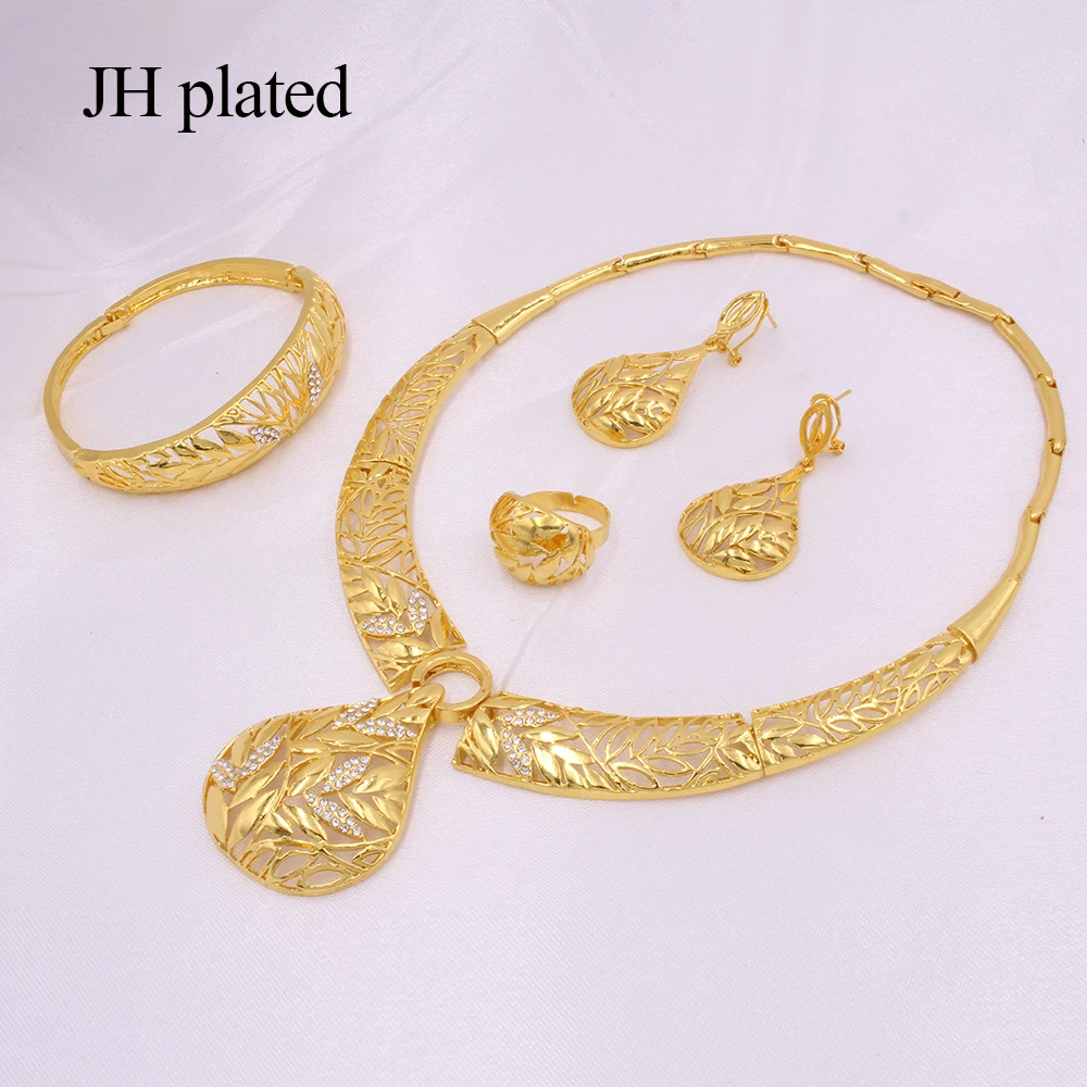 Африканские золотые свадебные ювелирные наборы Дубай индийские подарки для