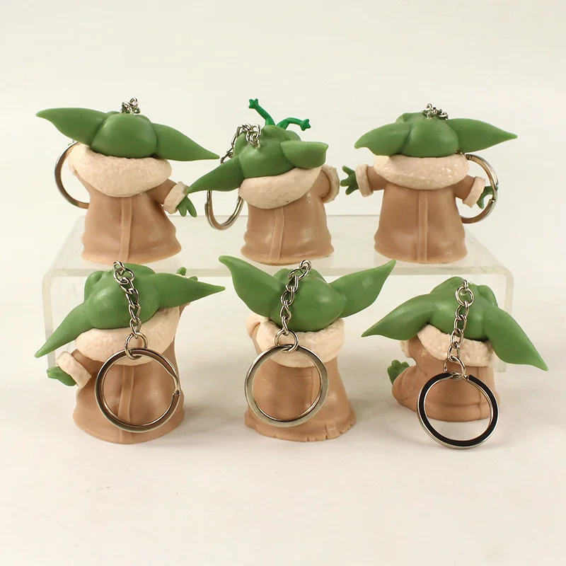 5-6 см 6 шт./лот Звездные войны Baby Yoda ПВХ экшн-фигурка игрушка брелки кулоны модели