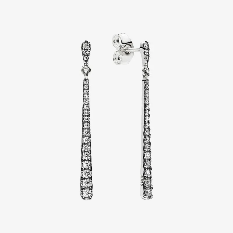 

Authentic S925 Sterling Silver Sparkle Set Cz Meteor Earrings Women's Fashion Silver Earrings Jewelry Gifts