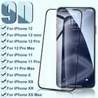 9D полное Защитное стекло для iPhone 12 mini 12Pro Max закаленное защитное стекло для экрана на iphone 11 Pro XS Max X XR стекло пленка чехол