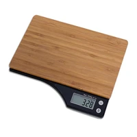 kitchen scale 5kg blue backlight electronic scale jewelry food balance weight pocket scale portable bamboo panel digital scale