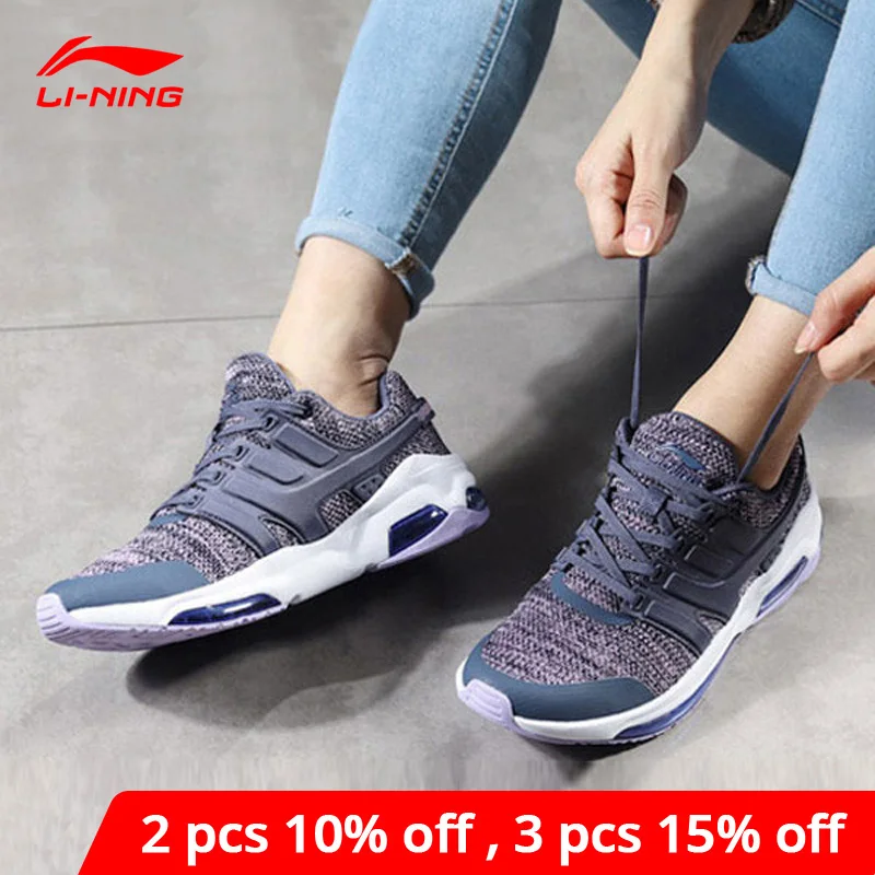Женская спортивная обувь Li Ning удобная дышащая для фитнеса с подушкой пузырьковая