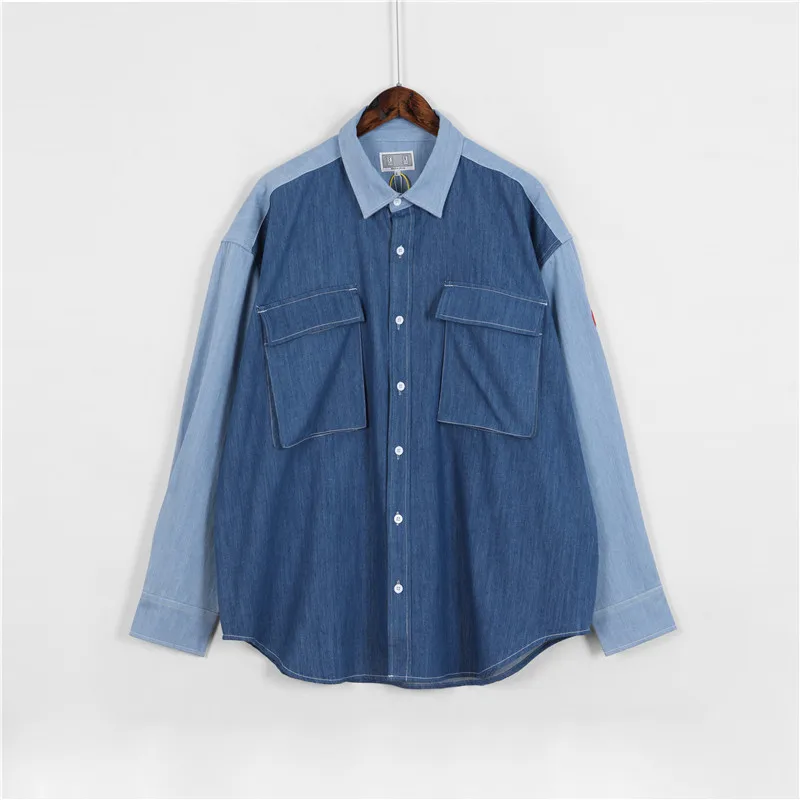 

CAVEMPT SHIRT high quality two-pocket Denim men women hip-hop Cavempt C. E SHIRT casual kanye west streetwear CAVEMPT SHIRT
