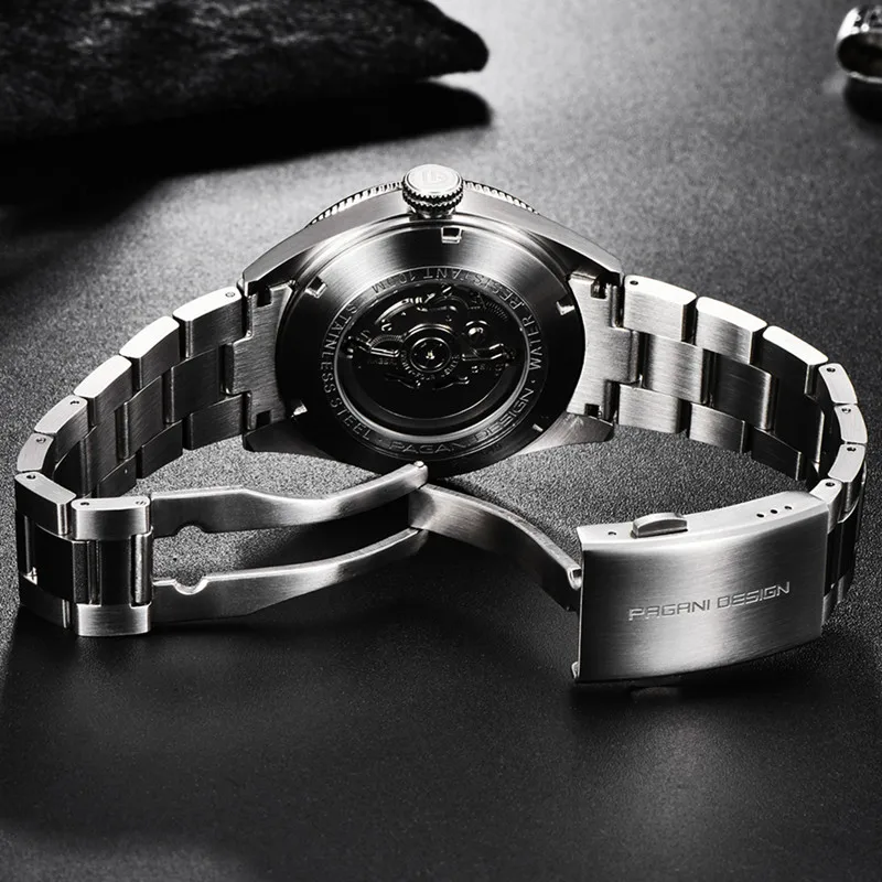 

PAGANI DESIGN Top Brand Luxury Men's watches Digital Glow Dial watch Stainless Steel Waterproof Mechanical Automatic Men watch