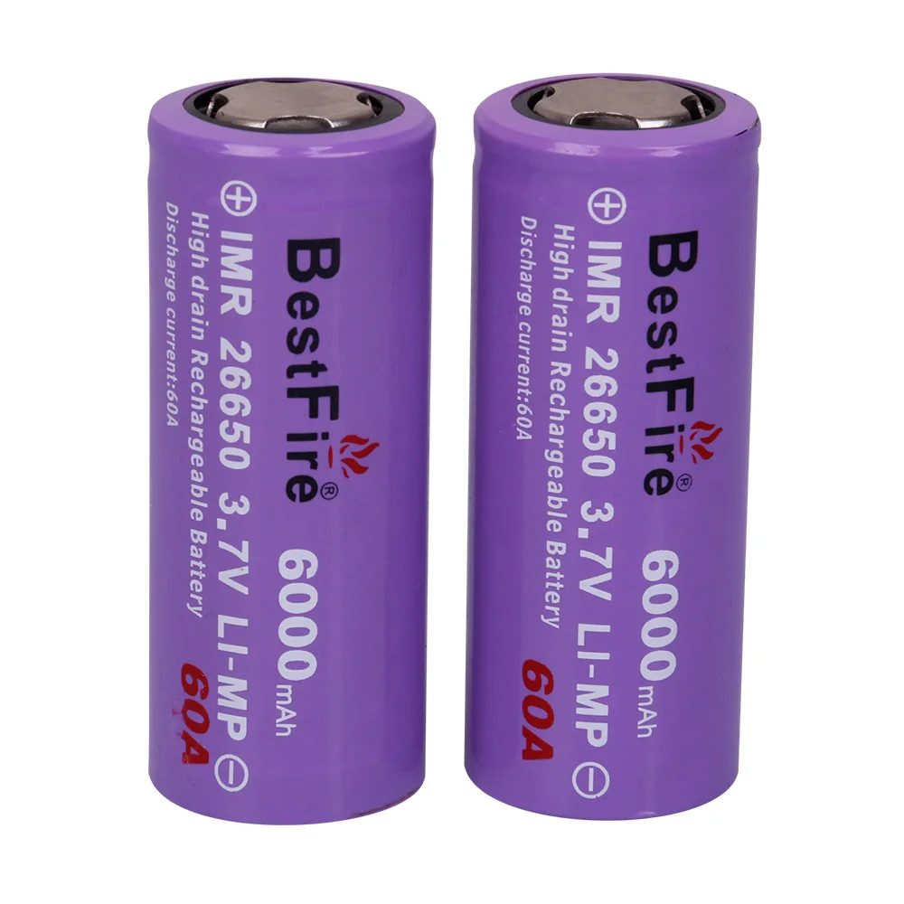 Батарея для вейпа Bestfire 3 7 V 26650 аккумуляторная батарея 6000mAh 60A литий-ионный