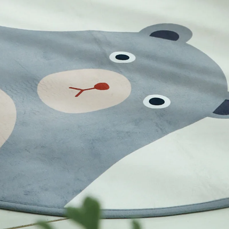 Современные мягкие коврики для гостиной круглые детские игровой коврик медведь