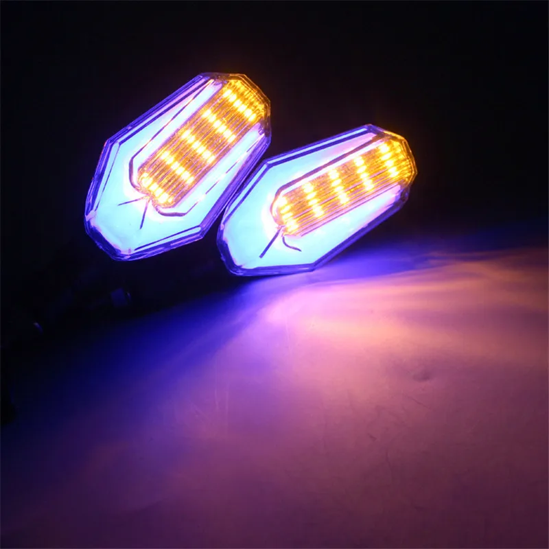 AUniversal светильник сигнала поворота мотоцикла Янтарный s 9 LED 12V декоративная лампа