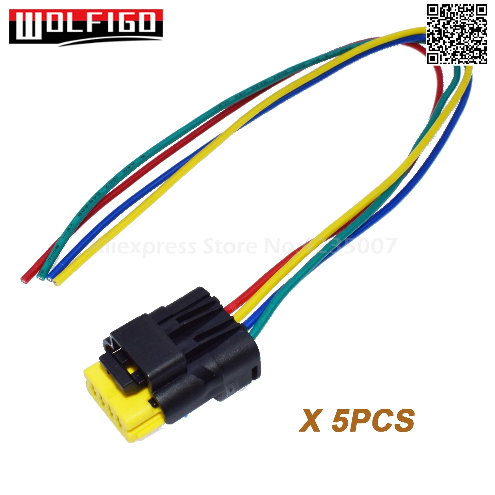 5 PCS WOLFIGO New Fuel Pump Cable Wire Wiring Harness Plug 4 Pin For Renault MASTER III OPEL 8201348602,172025557R,241105468R - Цвет: 5 PCS