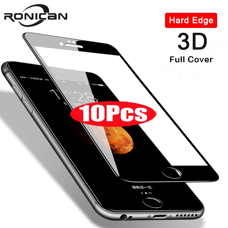 Закаленное 3d-стекло с полным покрытием для iPhone X XS 11 12 Pro Max XR mini 10 шт. защитная