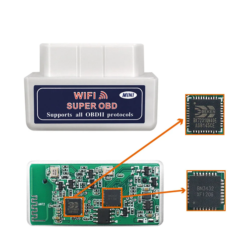 ELM327 Мини V1.5 V2.1 OBD2 Bluetooth Wifi Автомобильный сканер OBDII 2 автомобильный тестер ELM 327