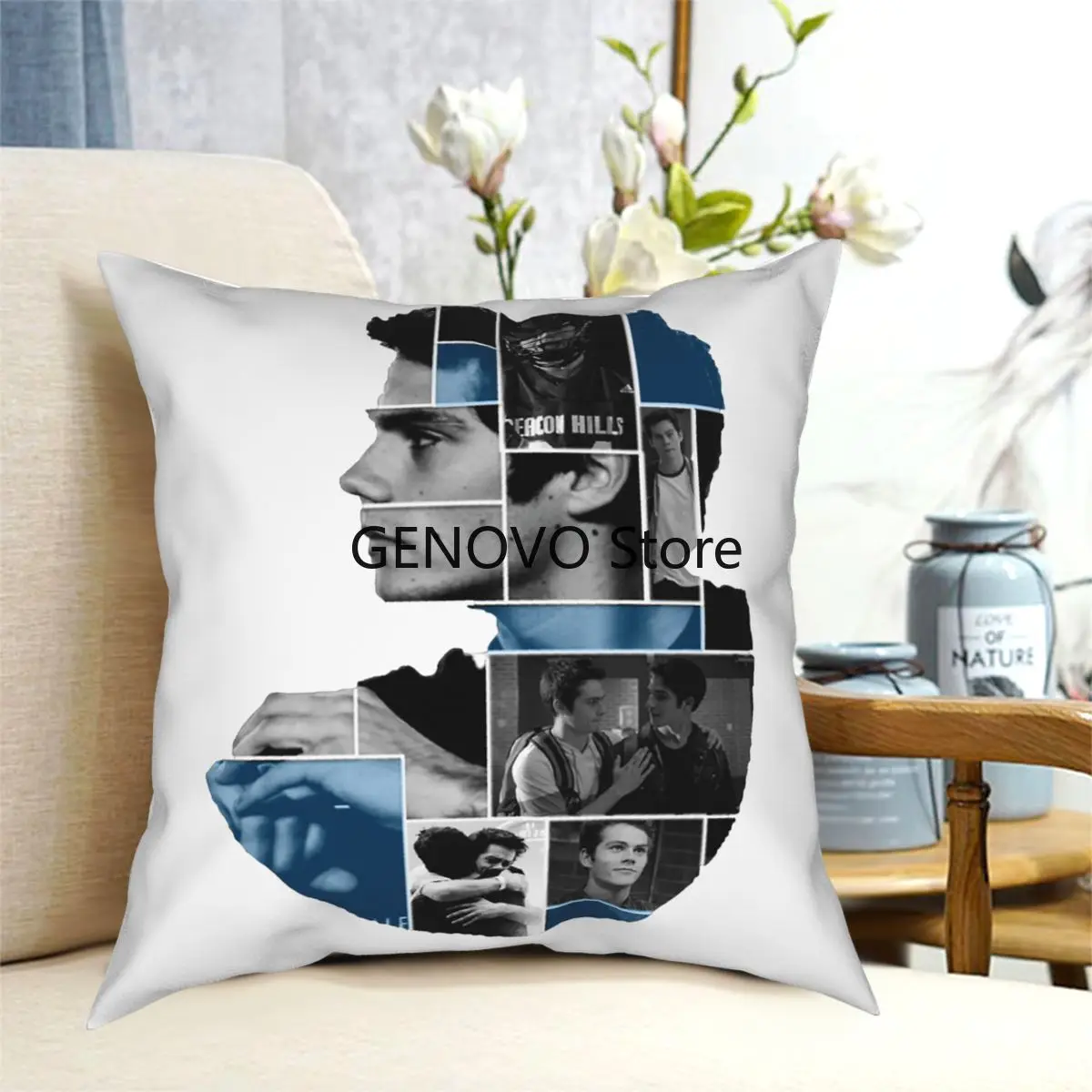 

Squares Teen Wolf Stiles Throw Pillow Cover pillows decorative for living room Creative Cushion Covers