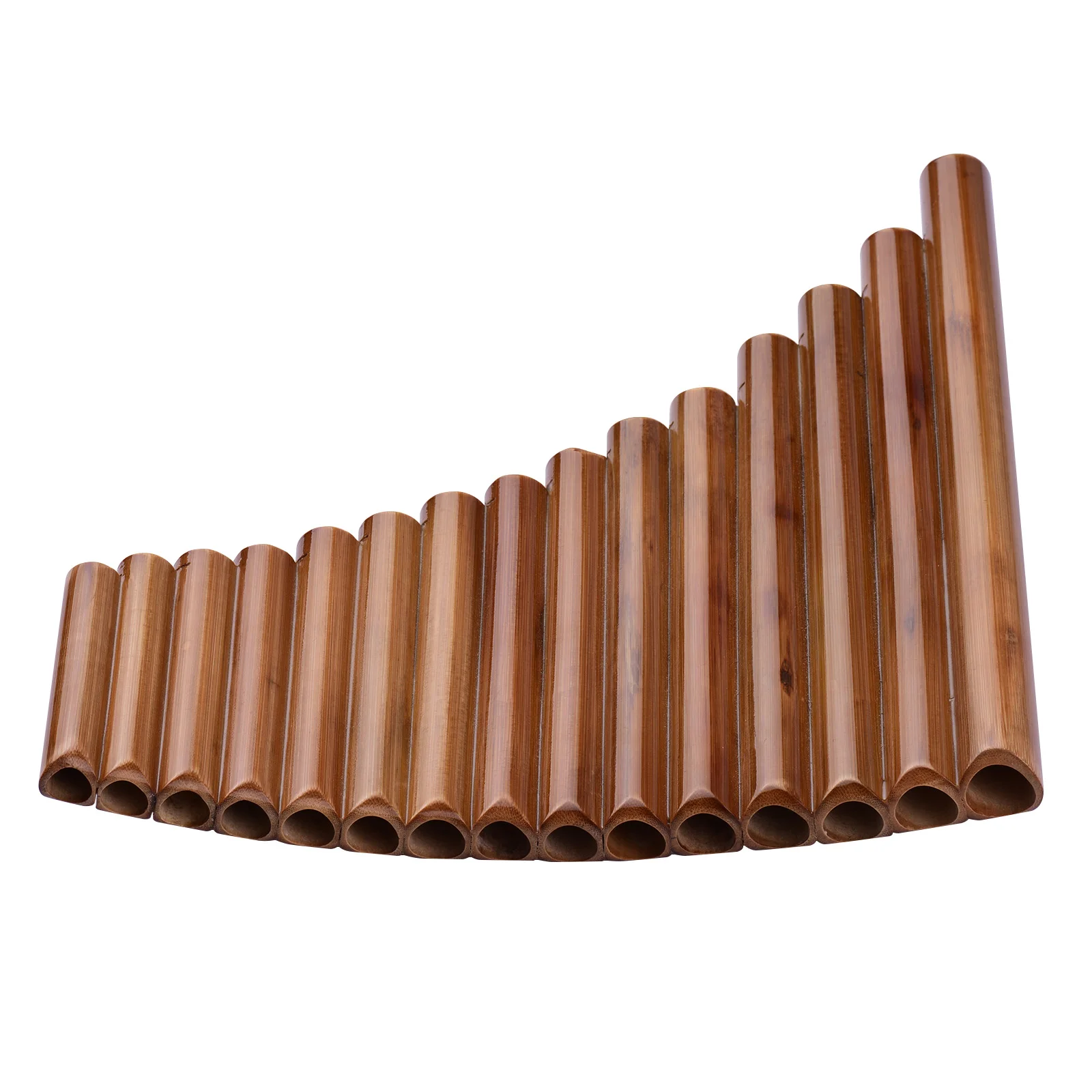 

Muslady 15 Pipe Pan Flute G Key Pan Pipes Natural Bamboo Panpipes Chinese Traditional Woodwind Instrument with Carry Bag