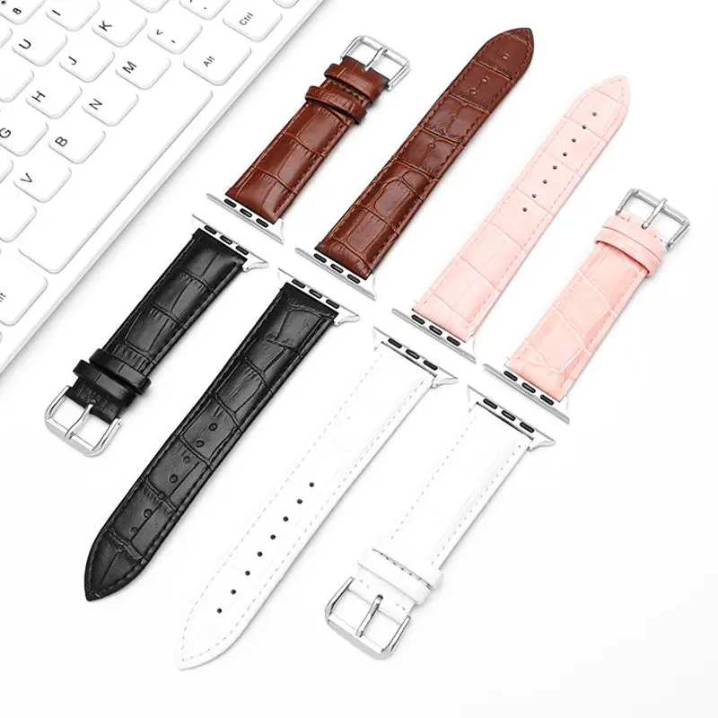 Ремешок кожаный для Apple Watch 6 Band двойной браслет iwatch Series 5 4 3 SE 44 мм 40 42 38