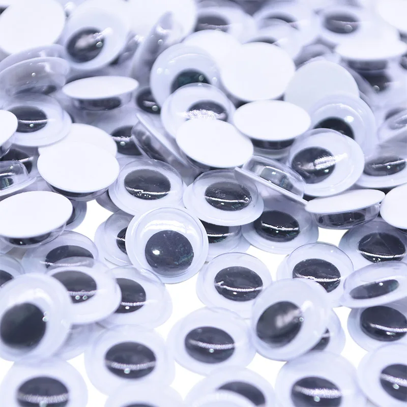 6/8/10/12mm Googly Eyes Self-adhesive DIY Scrapbooking Accessories for Teddy Bear Stuffed Toy Dolls Parts