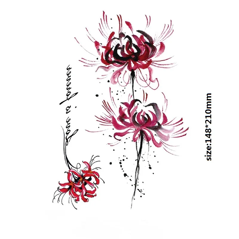 

Waterproof Temporary Tattoo Sticker Japanese Demon Eye Cat Fox Mask Flash Tattoo Sailor Moon Man Higan Flower Feather