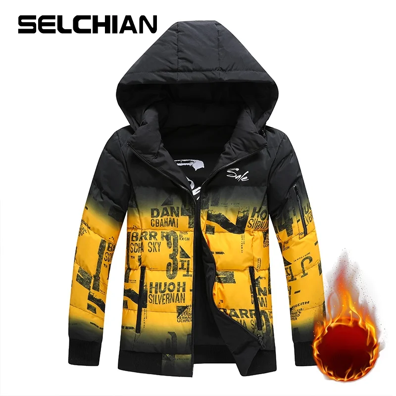 

Men's Double-sided Jacket Winter New Warm Parkas Husband Coat Male Outerwear Casual Hooded Thick Parka Men Trend Clothing
