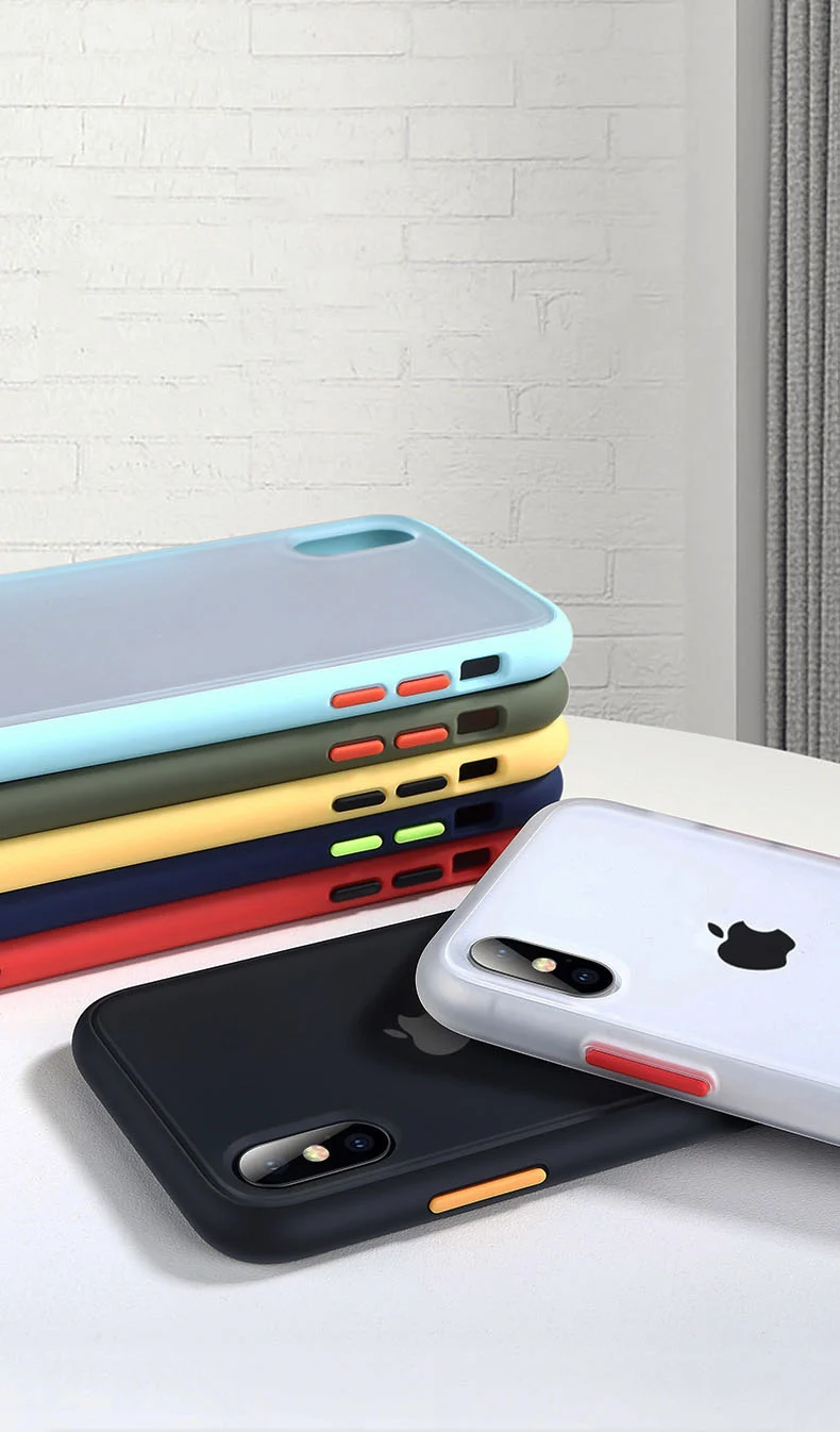 360 Полное покрытие Полупрозрачный матовый чехол для телефона iphone 6 6S 7 8 Plus X XS 11 Pro MAX