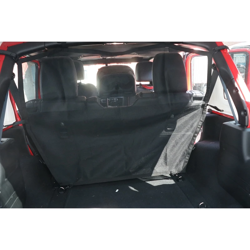 

for Jeep Wrangler JK JL 2007-2018 Car Boot Pet Separation Net Fence Safety Barrier Car Trunk Cargo Safety Net