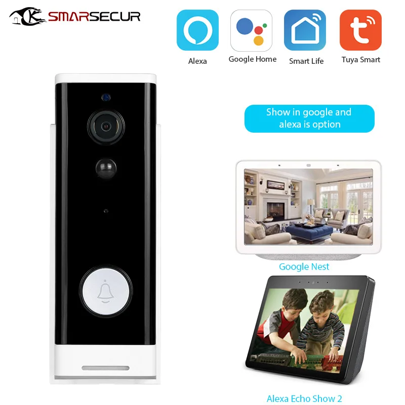 2MP 1080P Wireless WIFI Doorbell Support Tuya Smart Life Video Door Phone Intercom System