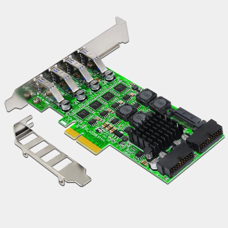 Адаптер PCI Express USB 3 0 E 19 Pin адаптер к контроллер PCIE Расширительная карта для