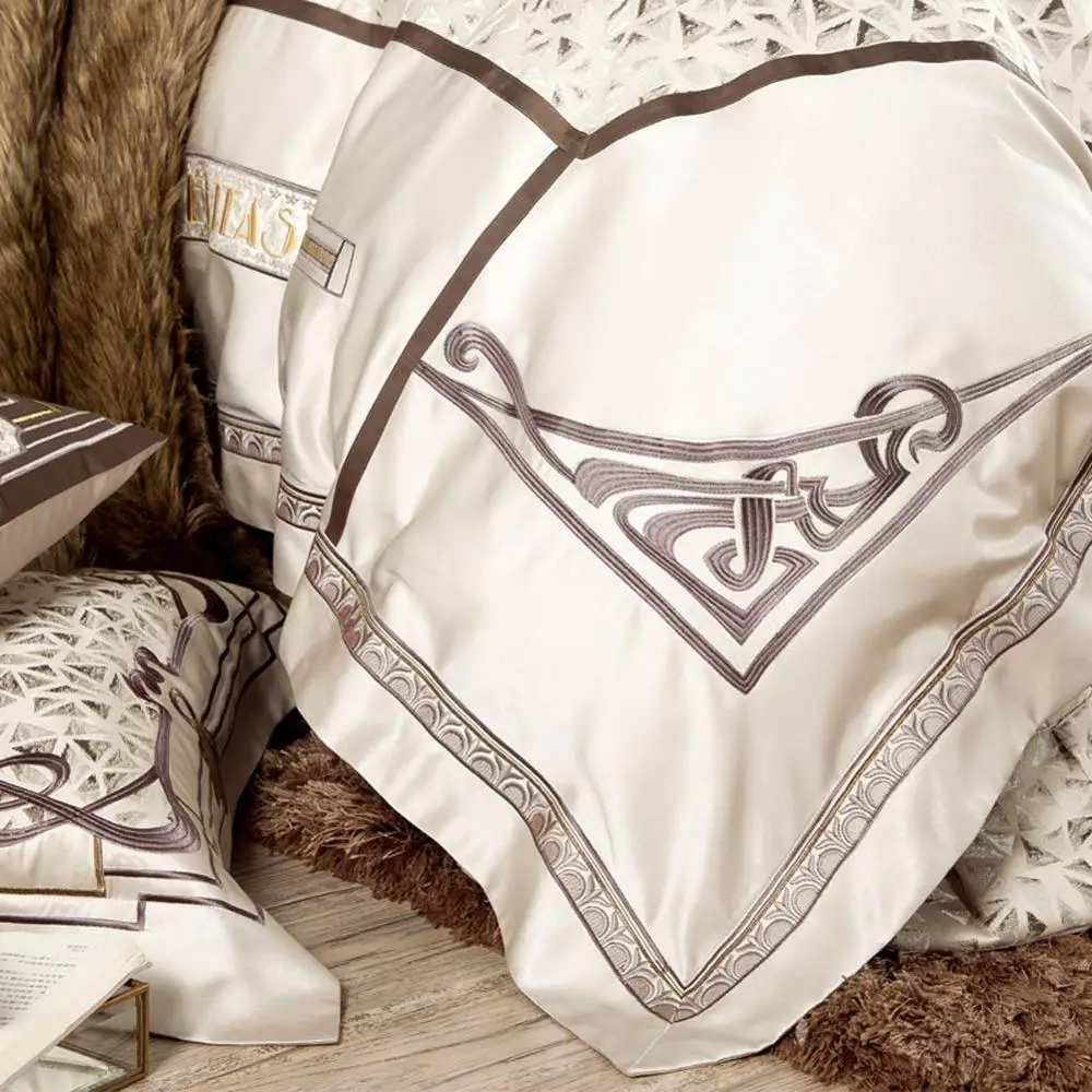 Svetanya Королевский стиль парча Комплект постельного белья Король Королева двойной