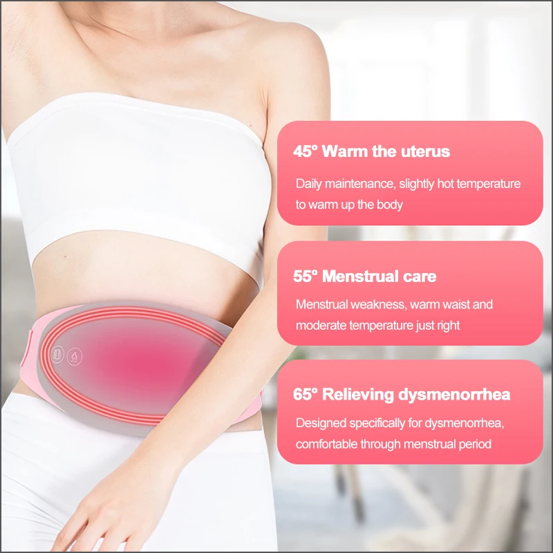 RZ Wireless Warm Uterus Belt Electric Heating Lady Palace Menstrual Stomachache Waist Pain Hot Compress Massage Health Washable | Красота и