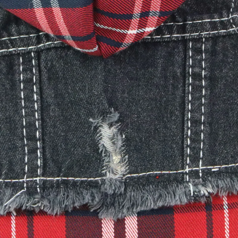 Dogs and Cats Jacket Denim Vest Hoodie Pet Jeans Plaid Hat Spring/Autumn Clothes Apparel | Дом и сад