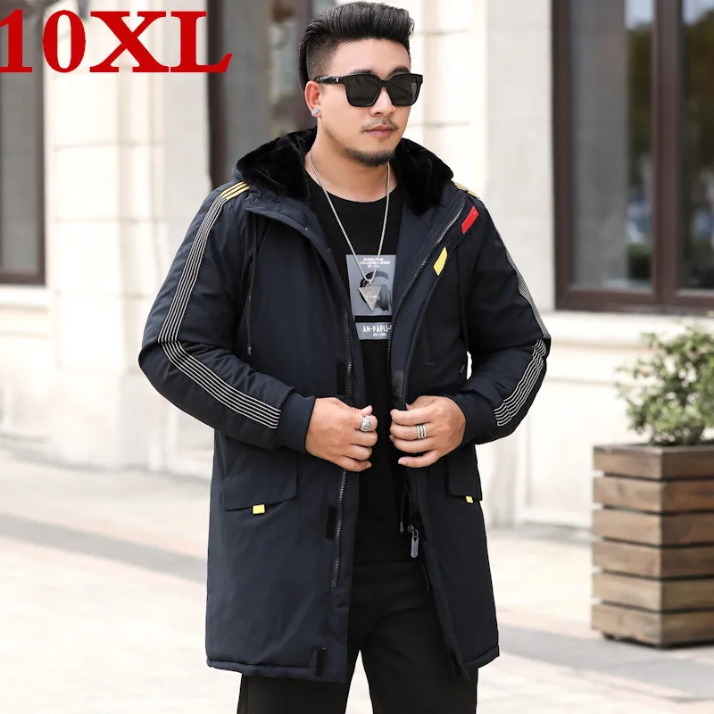 Новинка зимняя куртка приблизительно 10XL 9XL Мужская Повседневная парка Толстая