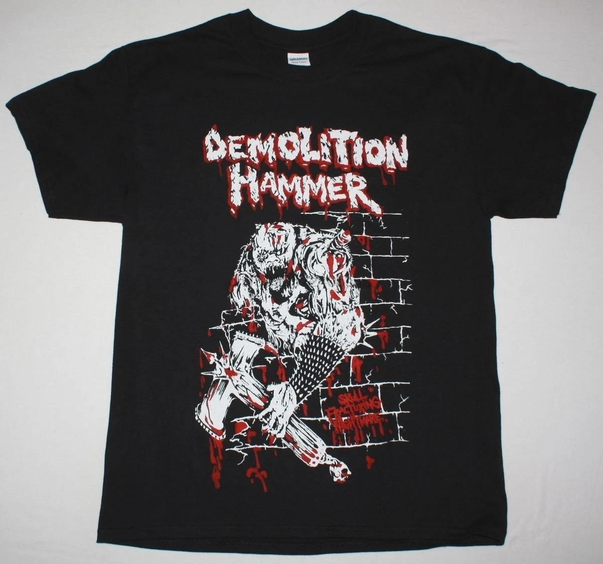 Отбойный молоток брутальный череп атака THRASH HEATHEN EXUMER Новая Черная футболка 2019