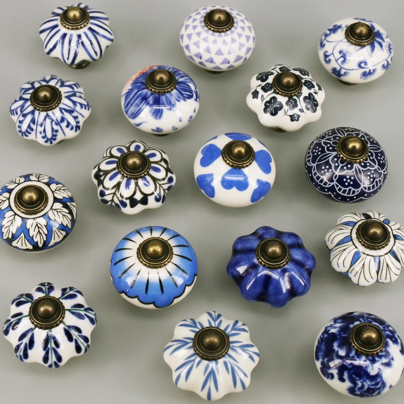 1x ручная печать керамическая мебель для спальни дверная ручка кухонный