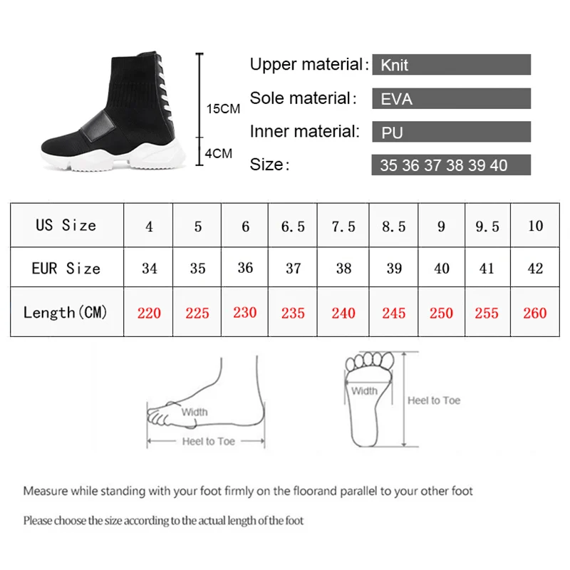 Ботильоны Smile Circle Носки сапоги вязание High-топ Вскользь ботинки 2019 | Обувь