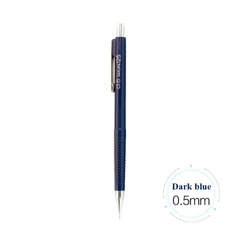 0.5mm Dark blue SAKURA XS-125 механический автоматический карандаш Карандаш для занятий 0,3/0,5/0,7/0,9 мм для рисования и письма офисные школьные принадлежности - Цвет: 0.5mm Dark blue