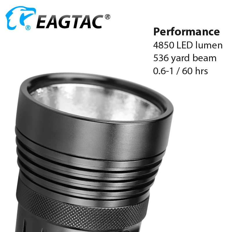 Kaufen EAGTAC MX3T LED Taschenlampe Leistungsstarke Super-Helle-Taschenlampe XHP 70,2 4850 Lumen Wiederaufladbare Fotografie 3*18650 Batterie