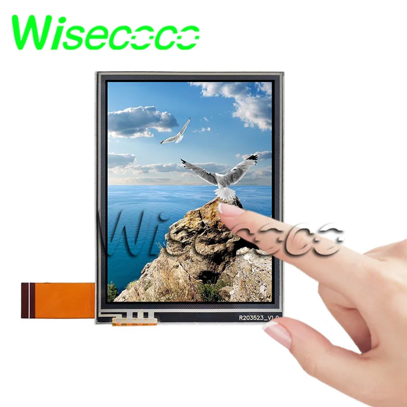 

wisecoco S035TV04ES-DR19 lcd screen 3.5 inch 480*640 With 4 wire resistive touch panel 650nits 39pins TTL HX8363-A LCDs Display