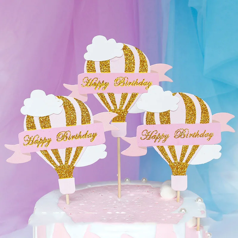 AQ 3 шт./лот Топпер для торта детский день рождения Блестящий симпатичный
